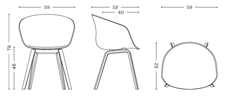 dimensions chair AAC22