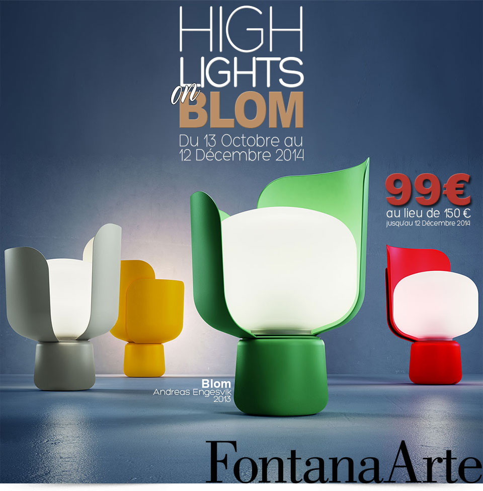 Promo Blom Fontana Arte Promotion lampe Blom Fontana Arte