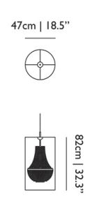 dimensions suspension shade moooi 47