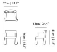 dimensions vip chair moooi