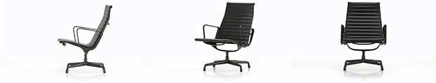 Eames aluminium Chair EA 116 Noir