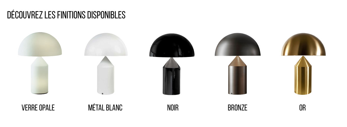 Oluce - Atollo finitions 