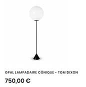Lampadaire cônique Opal Tom Dixon