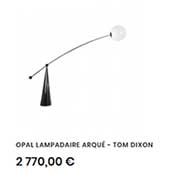 Lampadaire arqué Opal Tom Dixon