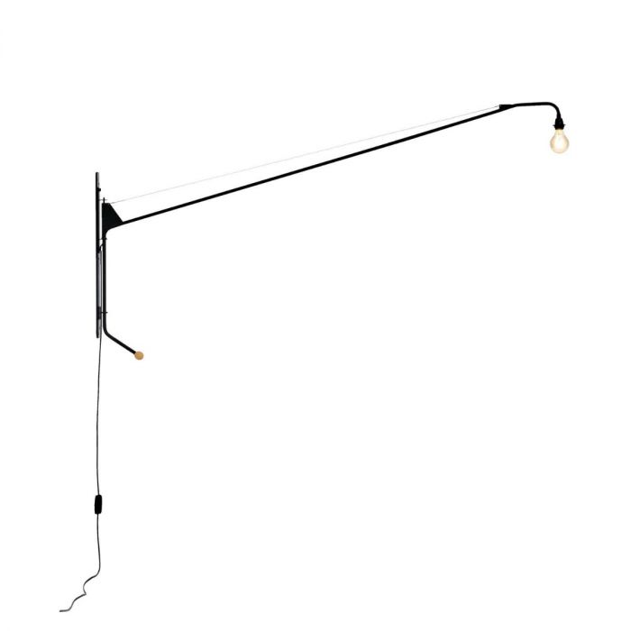 Lampe murale Potence - Noir Foncé (Outlet)