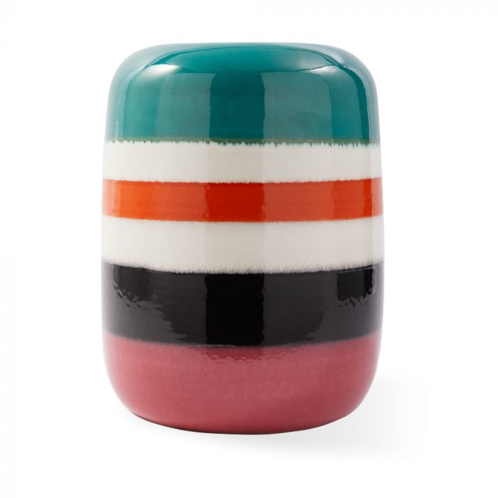 Striped Pill Side Table
