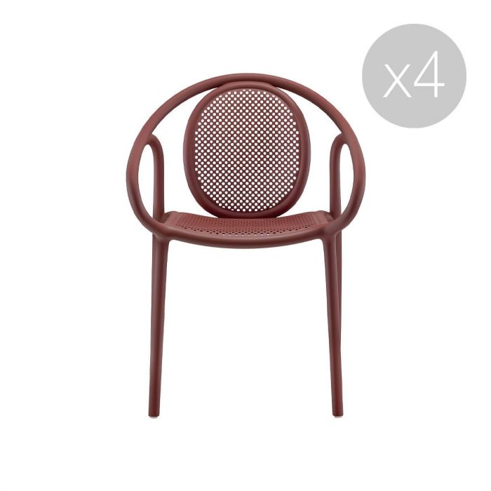 Lot de 4 fauteuils Remind - Rouge (Outlet)