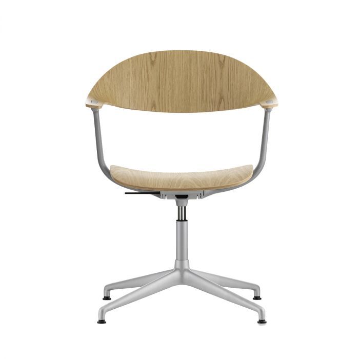 Fauteuil de bureau Mynt Plywood - Aluminium - Patins (Outlet) 