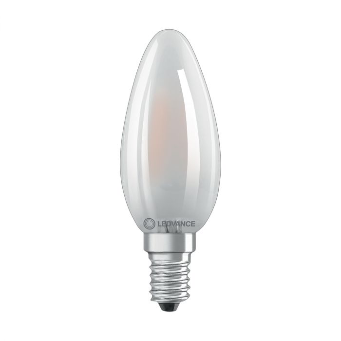Ampoule LED Flamme E14 dépoli 2.5W Equivalence Halo 40W 2700K Non dimmable