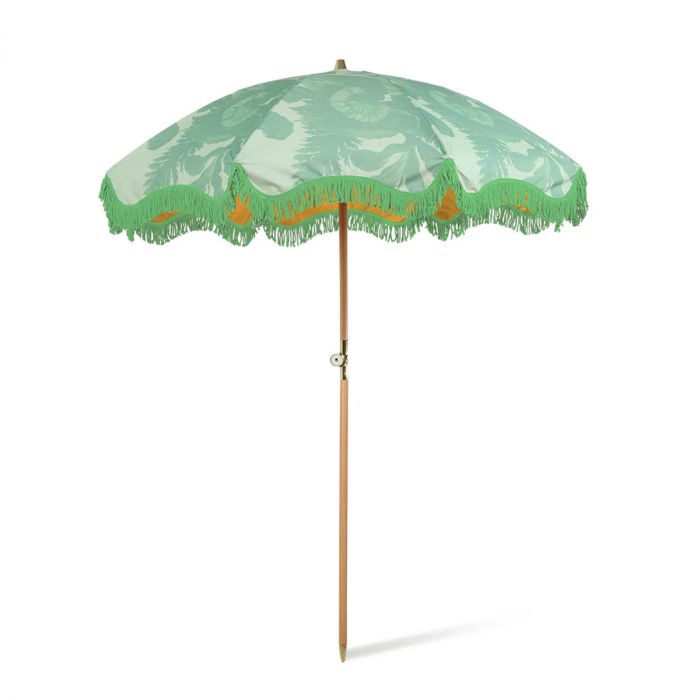 Beach umbrella floral pistachio