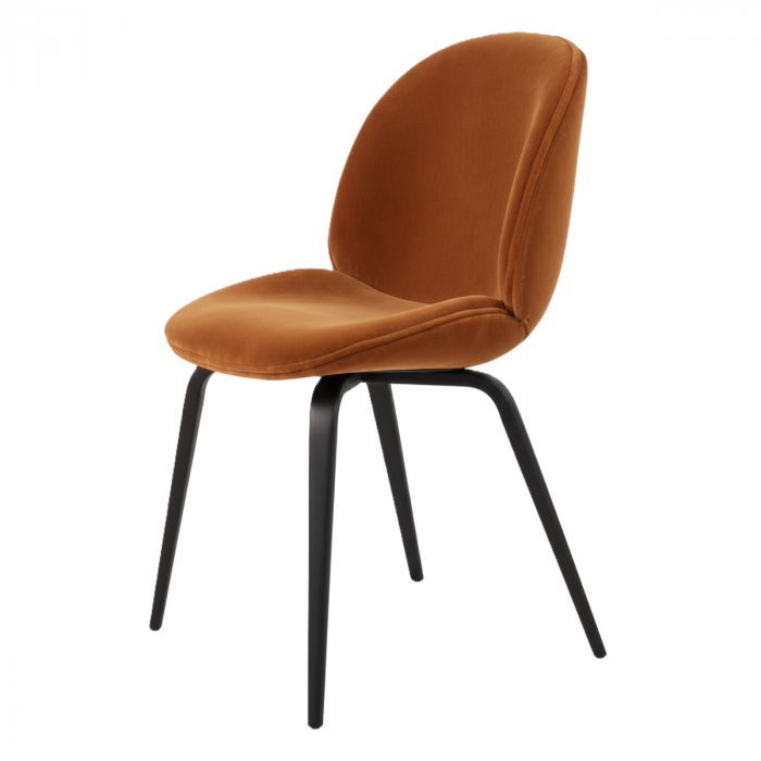 Beetle Chair Rembourré - Piètement Hêtre teinté noir / Assise Velours (Outlet)