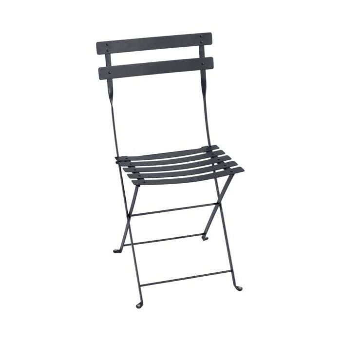 Lot de 4 Chaises métal Bistro - Carbone (Outlet)
