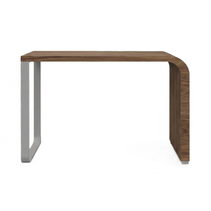 Table haute Brunch 140 cm - Noyer / Chrome mat (Outlet)