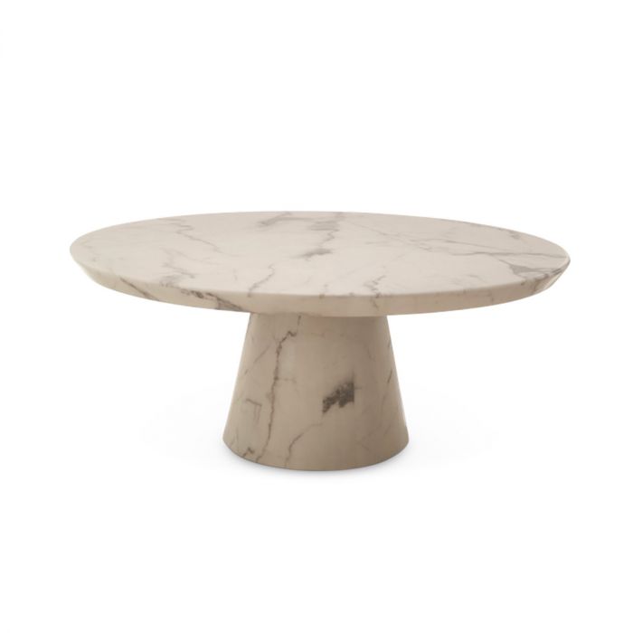 Coffee table disc marble