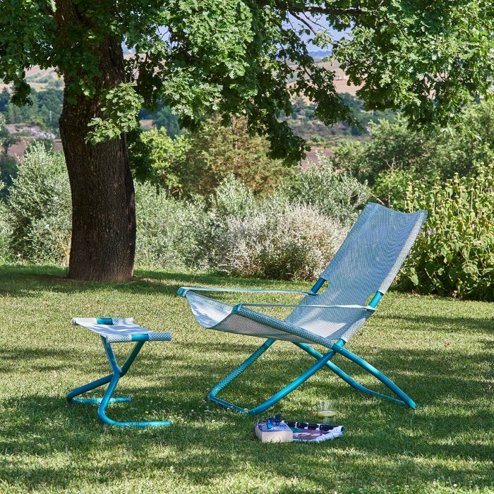 Pouf Snooze EMU Blu - Cuscino Per Sedia A Sdraio 72x32cm - Altezza Seduta 40cm - Foto 4