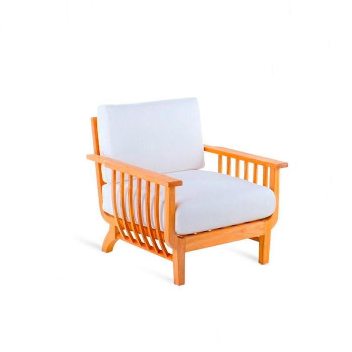 Fauteuil lounge Chelsea en teck