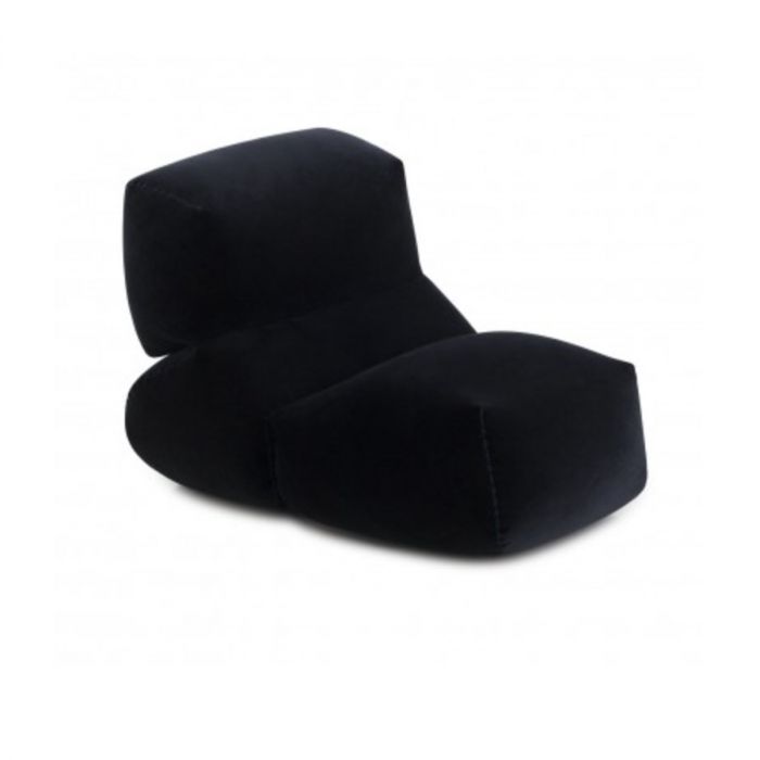 Grapy soft seat pouf navy velvet
