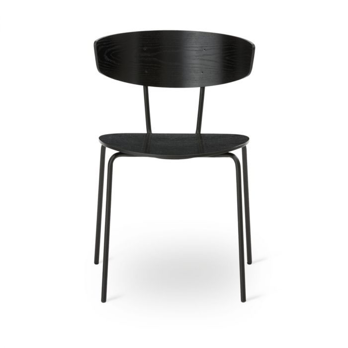 Chaise Herman - Pieds noir - Noir (Outlet)