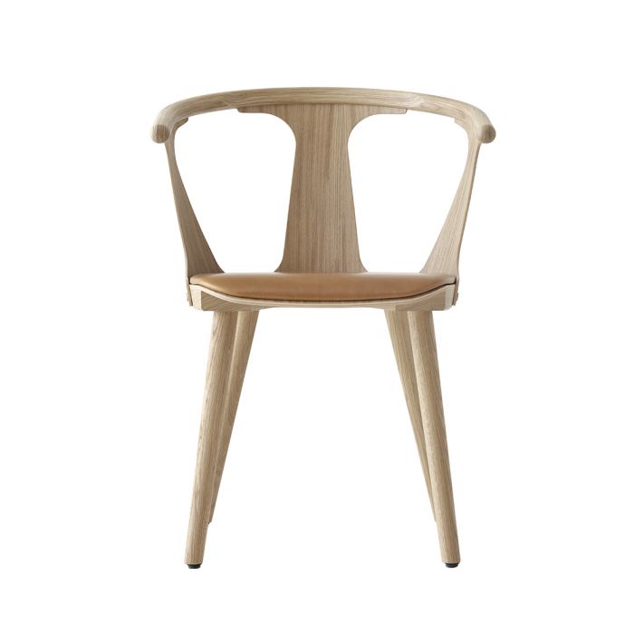 Petit Fauteuil In Between SK2 - Chêne Huilé Blanc/ Cuir de Soie Cognac (Outlet)