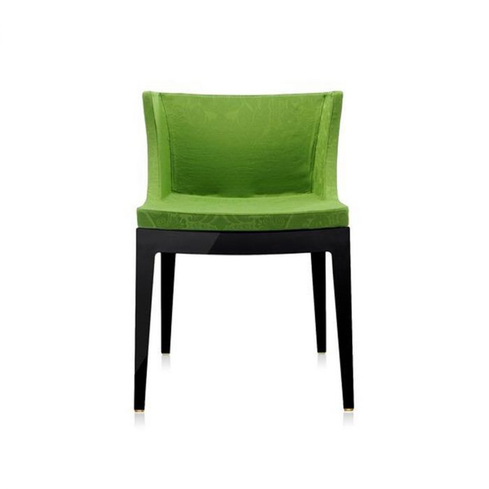 Fauteuil Mademoiselle damassé vert