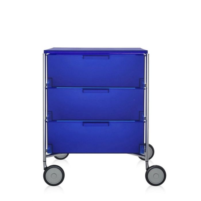 Mobil 3 tiroirs avec roulettes - Bleu Cobalt (Outlet)