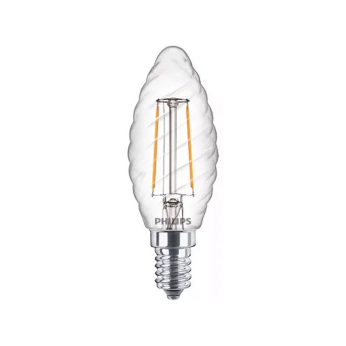Ampoule LED Flamme Torsadée E14 Claire 2W 2700K Non Dimmable