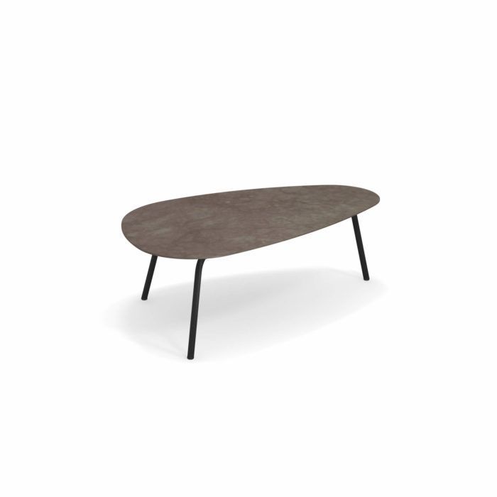 Table basse Terramare - Grande - Noir / Emperador (Outlet)