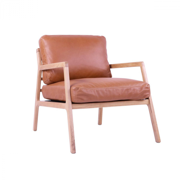 Osaka fauteuil - Chêne clair / Cuir Sorensen Walnut (Outlet)