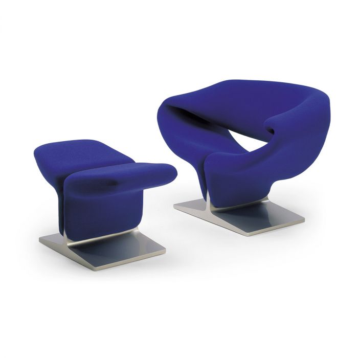 Fauteuil Ribbon avec pouf 