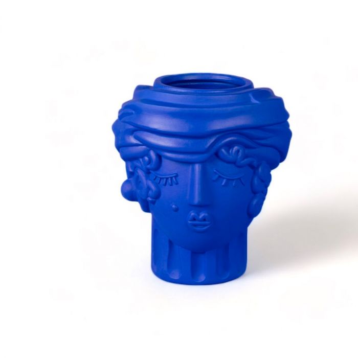 Vase terre cuite bleu