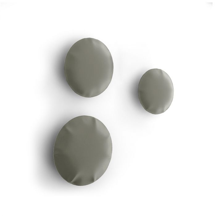 Set de 3 patère universelles Pin  - Gris mousse (Outlet)