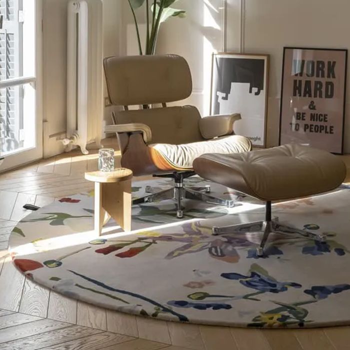Tapis Rond Promenade Flora