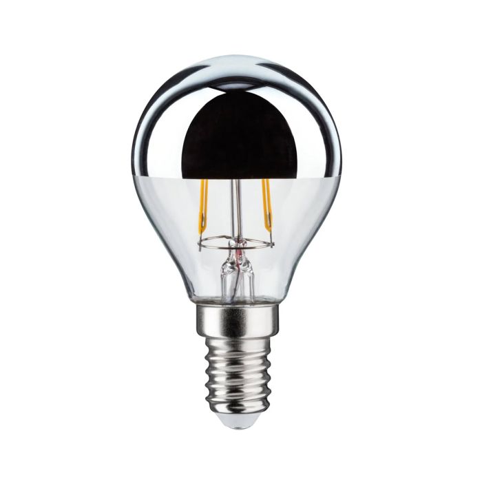 Ampoule LED Sphérique E14 Calotte Argentée 2.6W 2700K Non Dimmable