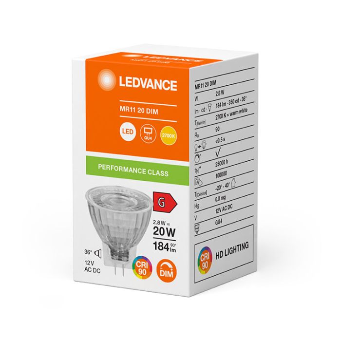 Ampoule LED GU4 2.8W Equivalence Halo 20W 2700K 36° Dimmable
