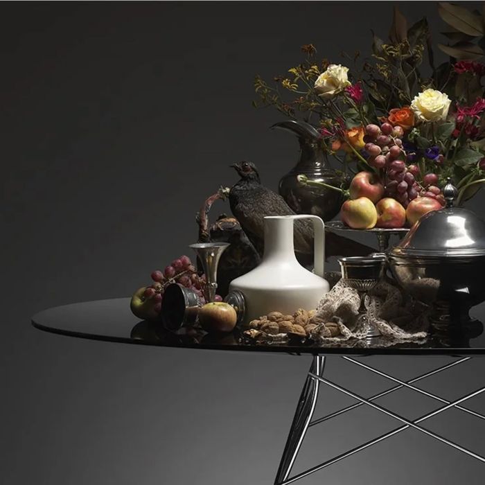 Table Glossy marble ovale