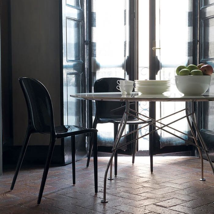 Table Glossy marble ovale