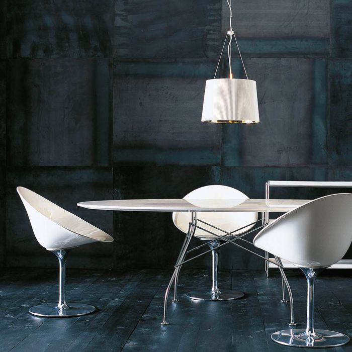 Table Glossy marble ovale
