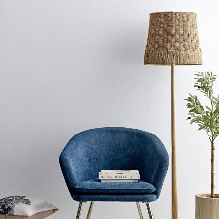 Lampadaire en rotin