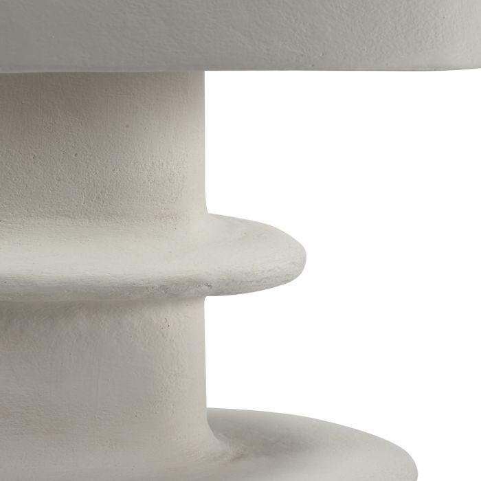 Lampe de table blanche papier maché géométrique Earth