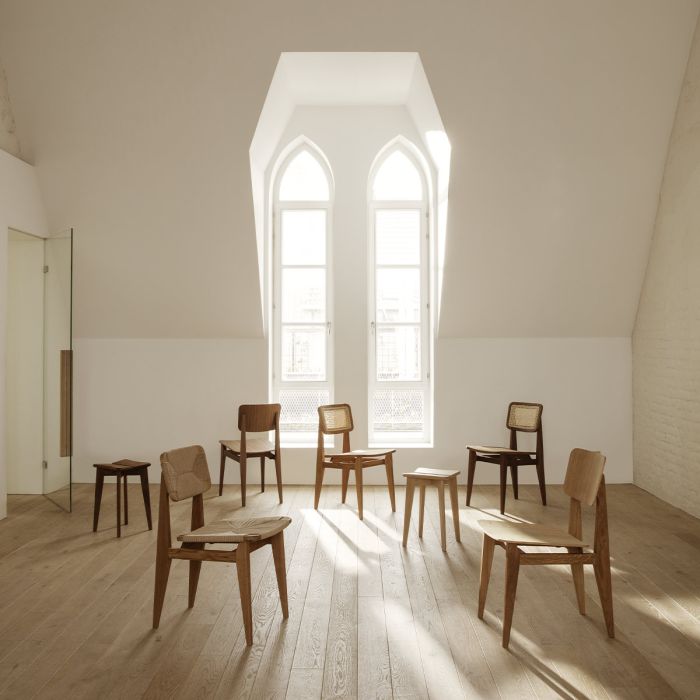 Chaise C-chair bois vernis
