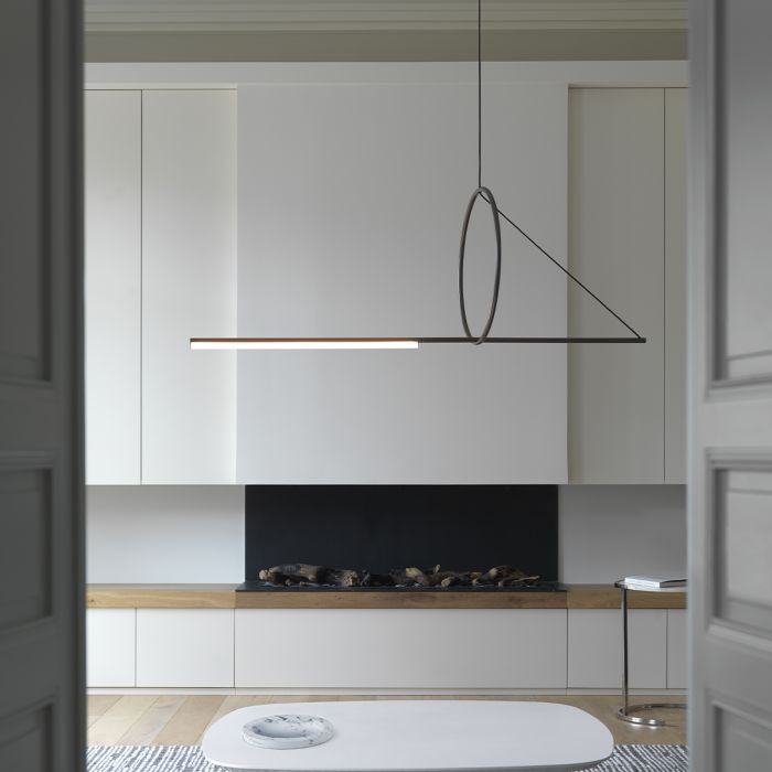 Cercle et trait lampe suspendue