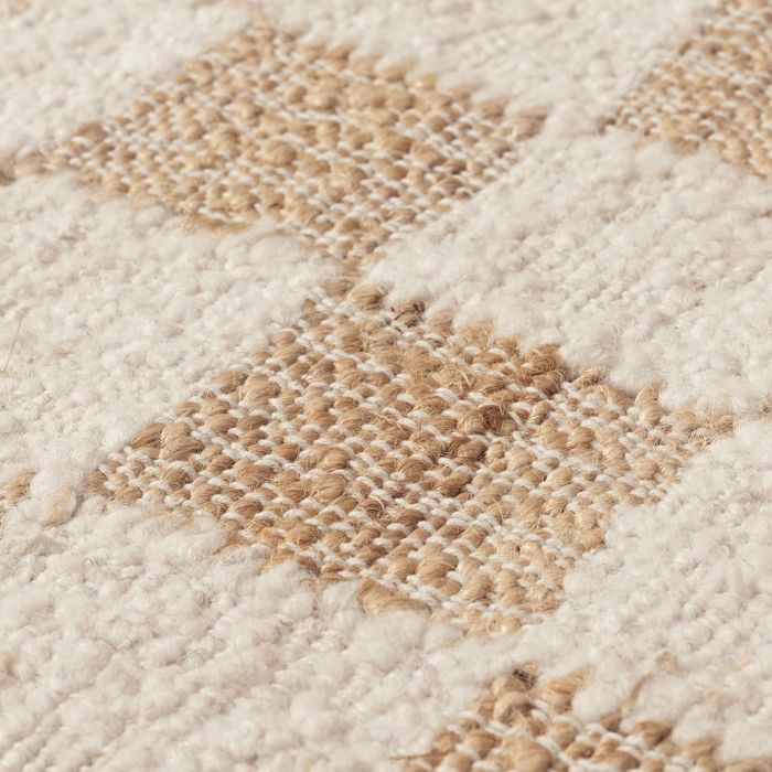 Check wool jute rugs