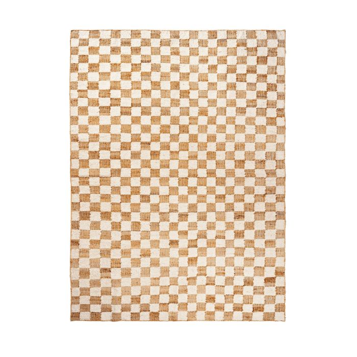 Check wool jute rugs