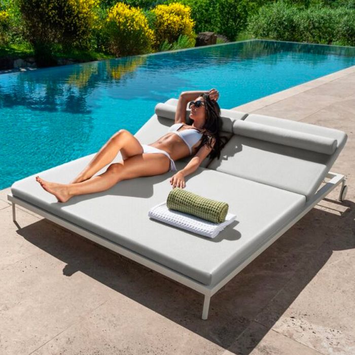 Bain de soleil double CleoSoft - Aluminium 