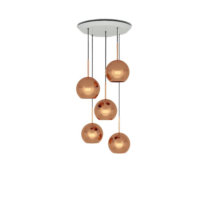 Copper Led suspension rond 25 cm
