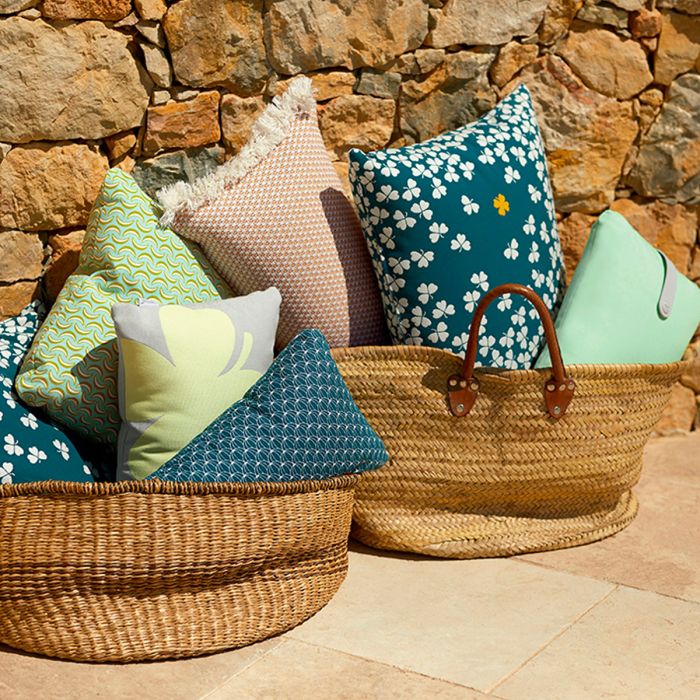 Coussin trèfle 68 x 44 cm