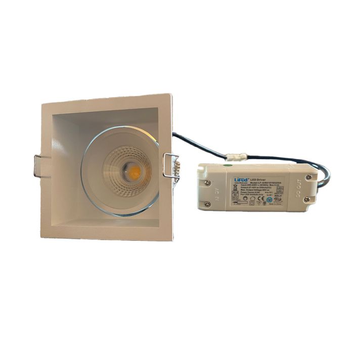 Spot carré LED 10W 3000K