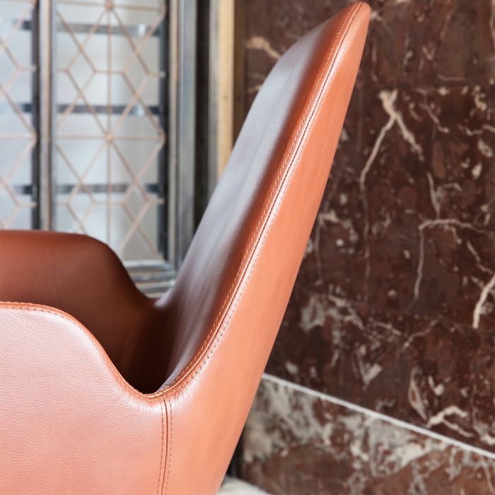 Lounge chair Era low swivel cuir