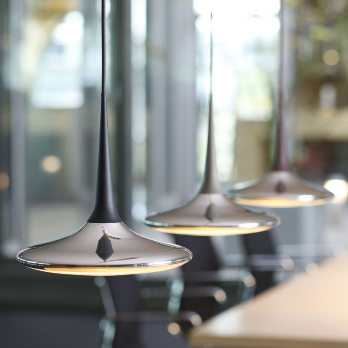 Suspension Falling Leaf - alu poli/noir