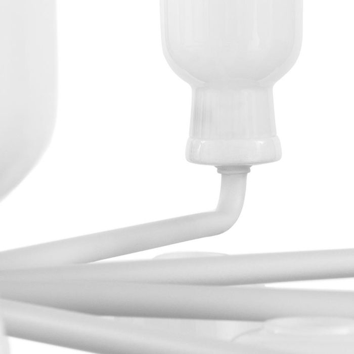 Chandelier Amp - verre blanc/ marbre blanc 